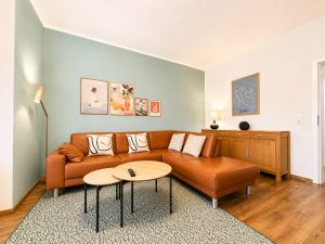 Wohnzimmer mit Sofa im Alpinpartment 12